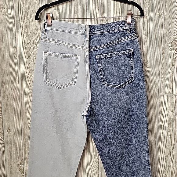 PACSUN 2 Tone Sided High Rise Straight Jeans Womens Size 27 - Picture 6 of 13